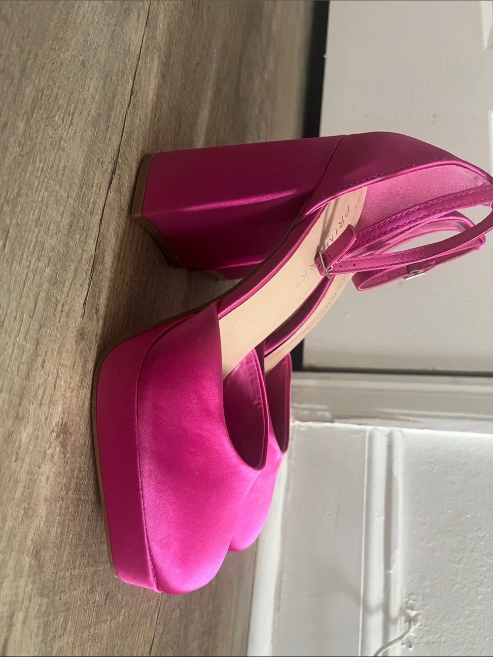 Primark Hot Pink Platform Block Heel Sandals